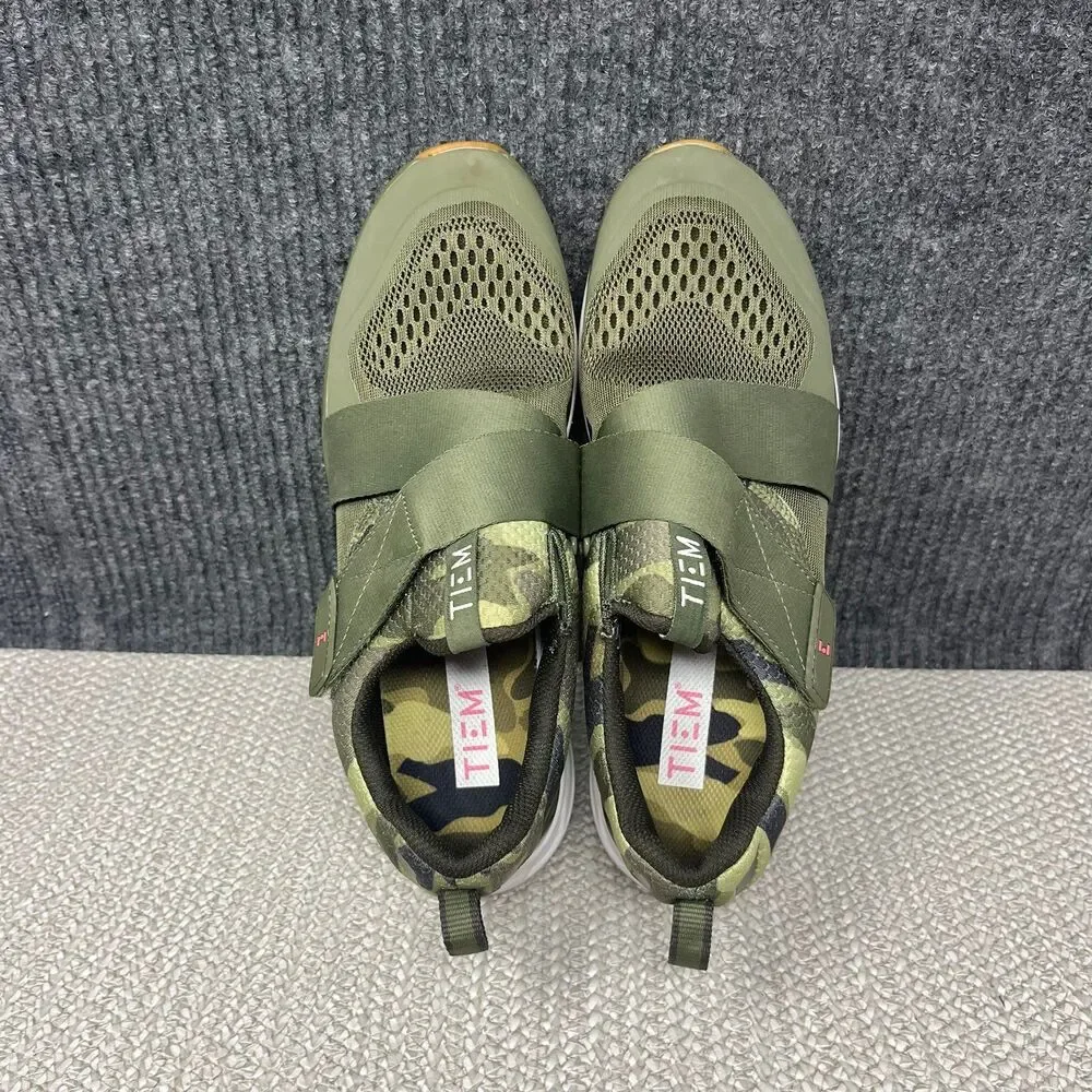 Tiem Slipstream Indoor Cycling Shoes Spin Camo Green Women’s Size 8.5